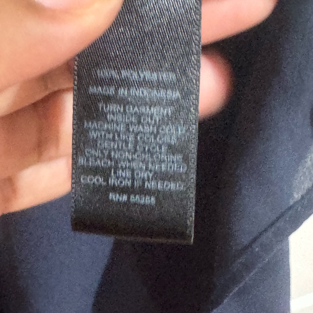 Express Women's Navy Blouse with Gold Zipper Details - Picture 4 of 13